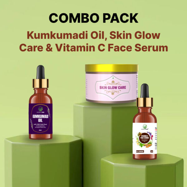 Kumkumadi Oil, Skin Glow Care & Vitamin C Face Serum